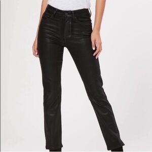 Paige Cindy Ultra High Rise Straight Ankle Coated Jean
